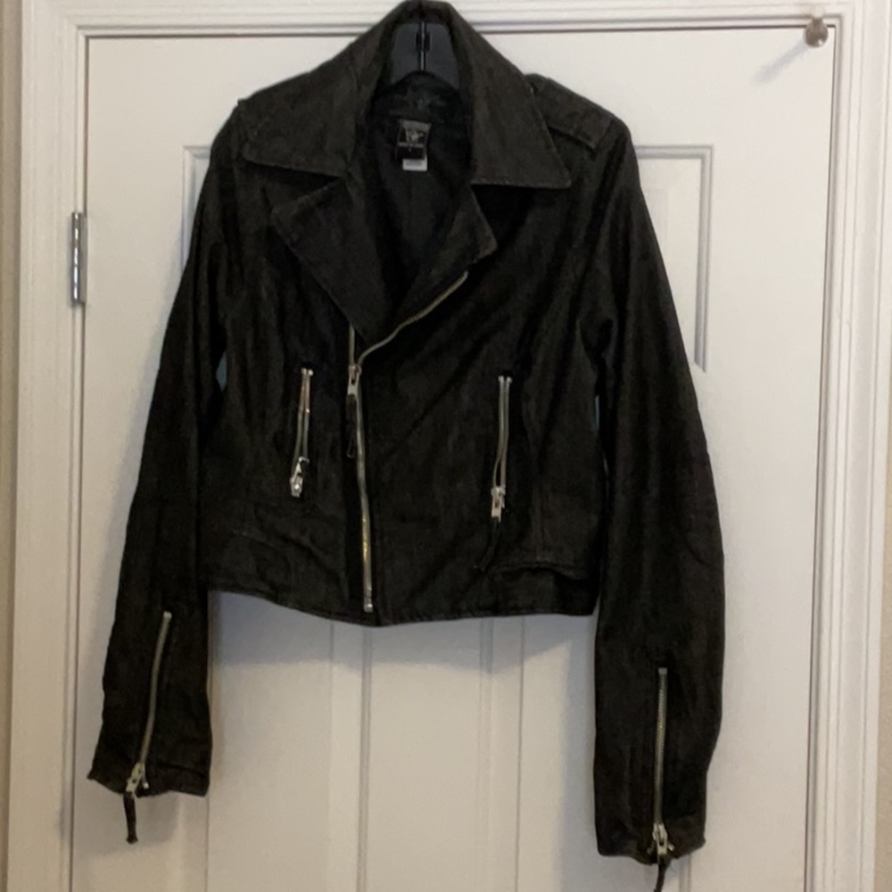 True religion, new Moto, Black Women's Jacket, size L front zip.